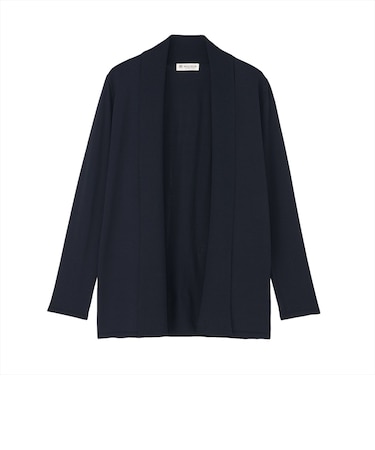 ニット ドライレーヨン 前立てリブ トッパーカーディガン レディース