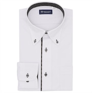 【ストレッチ】 ボタンダウン 長袖 形態安定 ワイシャツ ニットシャツ