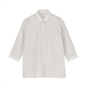 【Pitta Re:)】ふわっとガーゼシャツ レギュラーシルエット 七分袖 綿100% レディース カジュアルシャツ