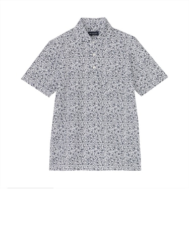 フラワー 総柄プリント ポロシャツ 半袖 メンズ