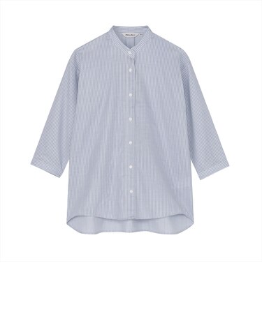 【Pitta Re:)】ふわっとガーゼシャツ オーバーシルエット 七分袖 綿100% レディース カジュアルシャツ