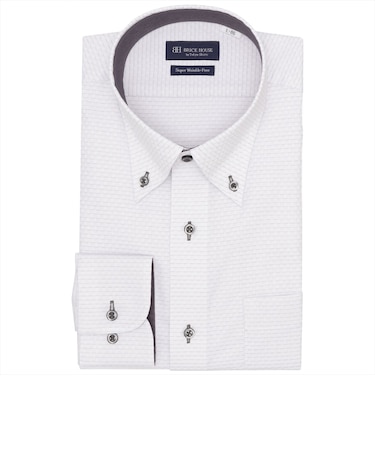 【超形態安定】 ボタンダウン 長袖 形態安定 ワイシャツ