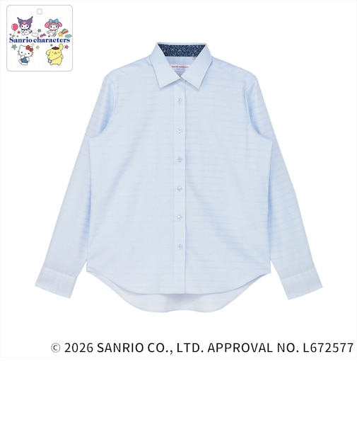 【サンリオキャラクターズ×TOKYO SHIRTS】 ワイド 長袖 形態安定 レディースシャツ