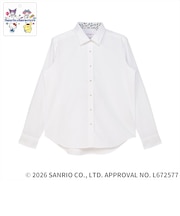 【HELLO KITTY×TOKYO SHIRTS】 ワイド 長袖 形態安定 レディースシャツ