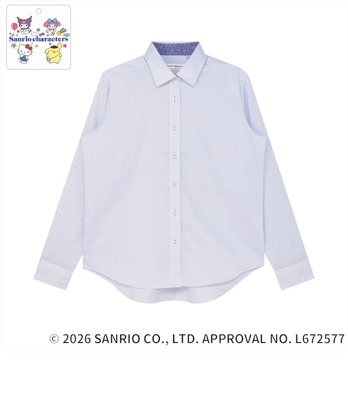 【サンリオキャラクターズ×TOKYO SHIRTS】 ワイド 長袖 形態安定 レディースシャツ