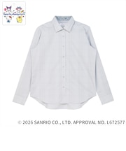 【HELLO KITTY×TOKYO SHIRTS】 ワイド 長袖 形態安定 レディースシャツ