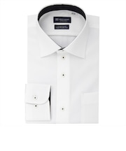 【超形態安定】 ワイド 長袖 形態安定 綿100% ワイシャツ