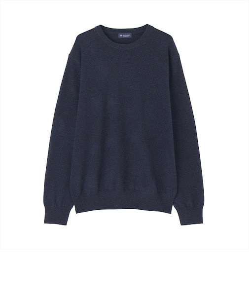 ニット クルーネック プルオーバー カシミア100% メンズ