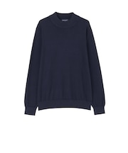 ニット ハイゲージ モックネック セーター カシミア混 メンズ