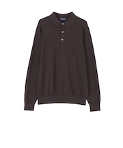 ニット ハイゲージ ニットポロシャツ カシミア混 メンズ