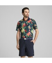 メンズ ゴルフ PUMA x PTC フローラル 半袖 ポロシャツ