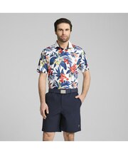メンズ ゴルフ PUMA x PTC フローラル 半袖 ポロシャツ