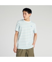 メンズ サマー ストライプ ニット 半袖 Tシャツ