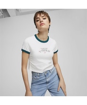 ウィメンズ ダウンタウン グラフィック ベビー 半袖 Tシャツ