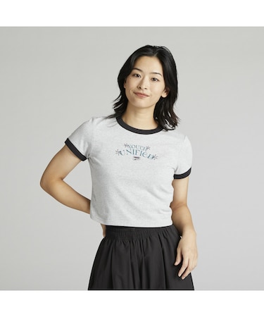 ウィメンズ ダウンタウン グラフィック ベビー 半袖 Tシャツ