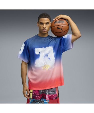 メンズ バスケットボール フートピア サンセット フープ ジャージ シャツ