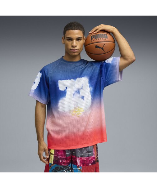メンズ バスケットボール フートピア サンセット フープ ジャージ シャツ