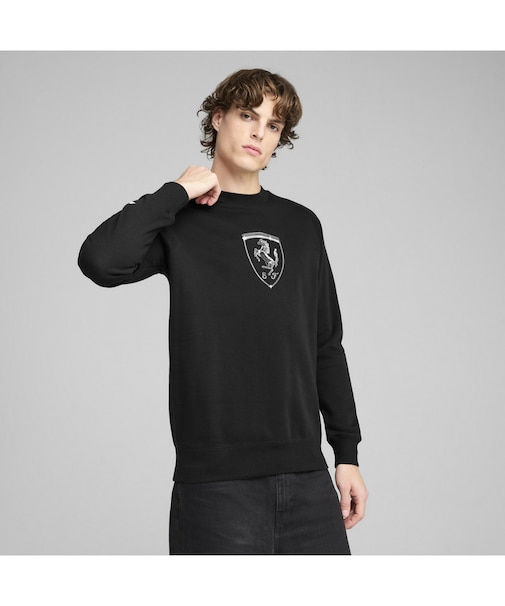 メンズ フェラーリ レース ビッグ シールド クルー スウェット