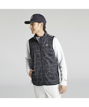 メンズ ゴルフ ストレッチAOP ウーブン フルジップ スウェット ベスト