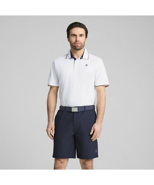 メンズ ゴルフ PUMA x PTC ティップド 半袖 ポロシャツ