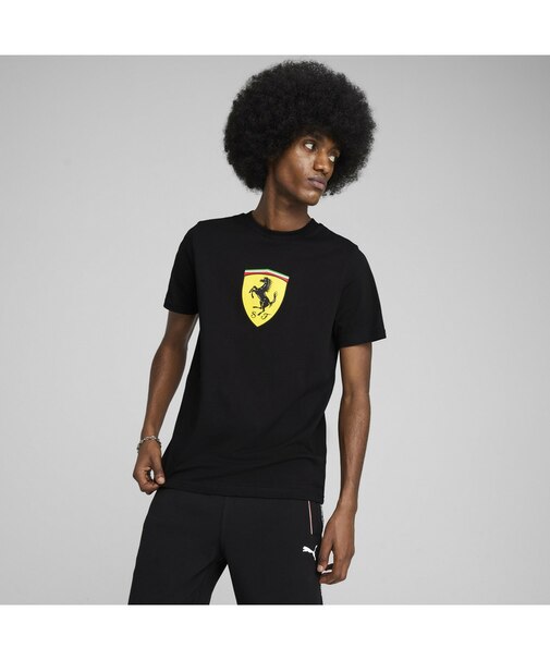 メンズ フェラーリ レース カラード ビッグ シールド 半袖 Tシャツ