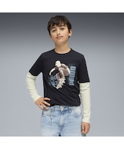 ボーイズ ミッド90S レイヤード 長袖 Tシャツ 120-160cm