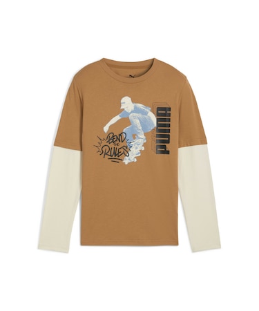 ボーイズ ミッド90S レイヤード 長袖 Tシャツ 120-160cm