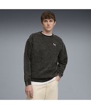 メンズ ESS ELEVATED リラックスド ウォッシュ クルースウェット 裏起毛