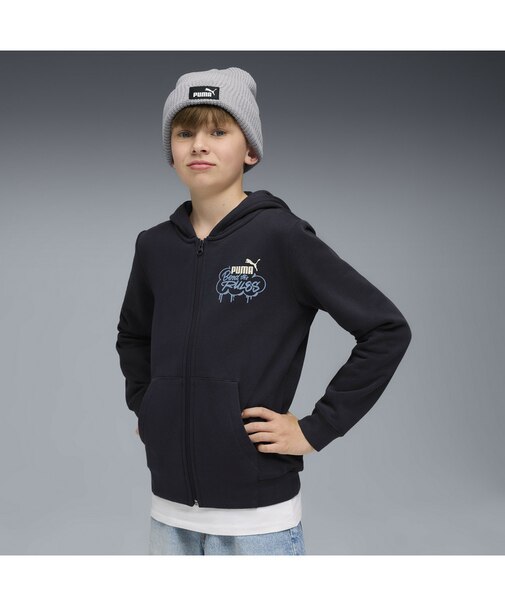 ボーイズ ミッド90S フルジップ フーディ 裏起毛 120-160cm