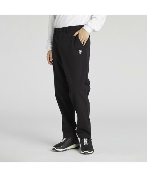 メンズ ゴルフ PC ストレッチ グリッド フリース ワイド パンツ