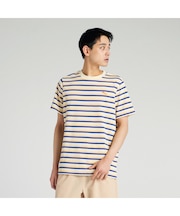 メンズ サマー ストライプ ニット 半袖 Tシャツ