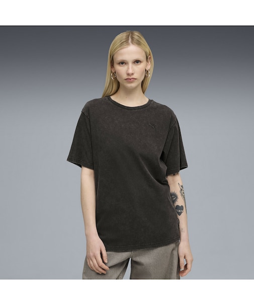 ウィメンズ ESS ELEVATED リラックスド ウォッシュ 半袖 Tシャツ