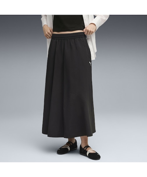 ウィメンズ T7 ウーブン ミディ スカート