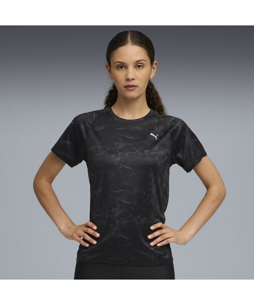 ウィメンズ ランニング ヴェロシティ AOP 半袖 Tシャツ