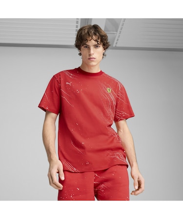 メンズ フェラーリ レース カラー S AOP 半袖 Tシャツ