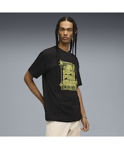 メンズ グラフィック スーパー プーマ ワールド ツアー リラックスド 半袖 Tシャツ