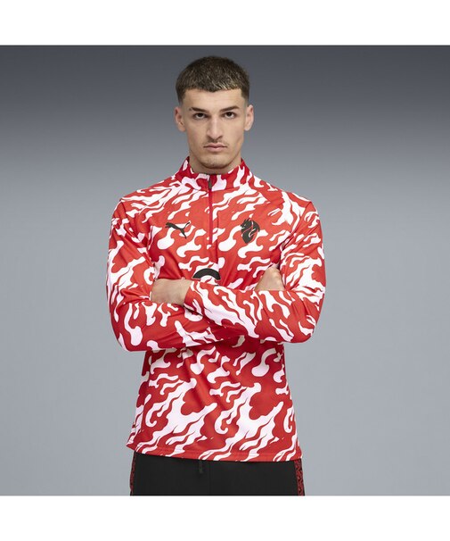 メンズ 2025-26 ACミラン プレマッチ クォータジップ トップ