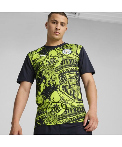 メンズ マンチェスター シティFC プレマッチ 半袖 シャツ