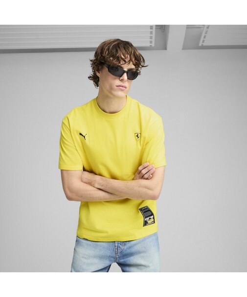 メンズ フェラーリ レース カラー スプラッシュ グラップ 半袖 Tシャツ