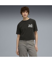 ウィメンズ グラフィック パラダイス マインドセット ウォッシュド リラックスド 半袖 Tシャツ