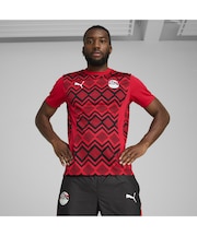 メンズ サッカー エジプト プレマッチ 半袖 シャツ