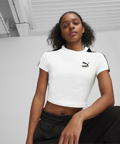 ウィメンズ PLAY.LOUD. アイコニック T7 スリム 半袖 Tシャツ