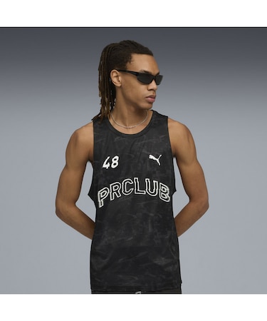 メンズ ランニング ランクラブ グラフィック メッシュ タンクトップ