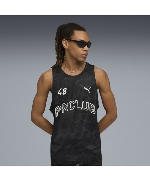 メンズ ランニング ランクラブ グラフィック メッシュ タンクトップ