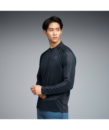 メンズ ゴルフ シャドウキャット ジップ モックネック 長袖 シャツ