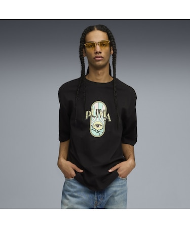 メンズ グラフィック プーマ フェスト ボクシー 半袖 Tシャツ