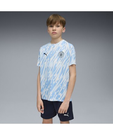 キッズ 2025-26 マンチェスター シティFC プレマッチ 半袖 シャツ 116-164cm