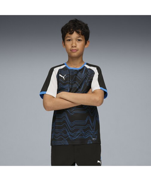 キッズ サッカー INDIVIDUALLIGA グラフィック 半袖 シャツ 120-160cm