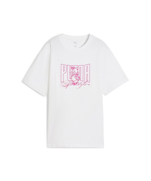 ウィメンズ グラフィック キッテン リラックスド 半袖 Tシャツ