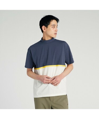 メンズ ゴルフ FOG パネル カラー リラックス モックネック 半袖 シャツ